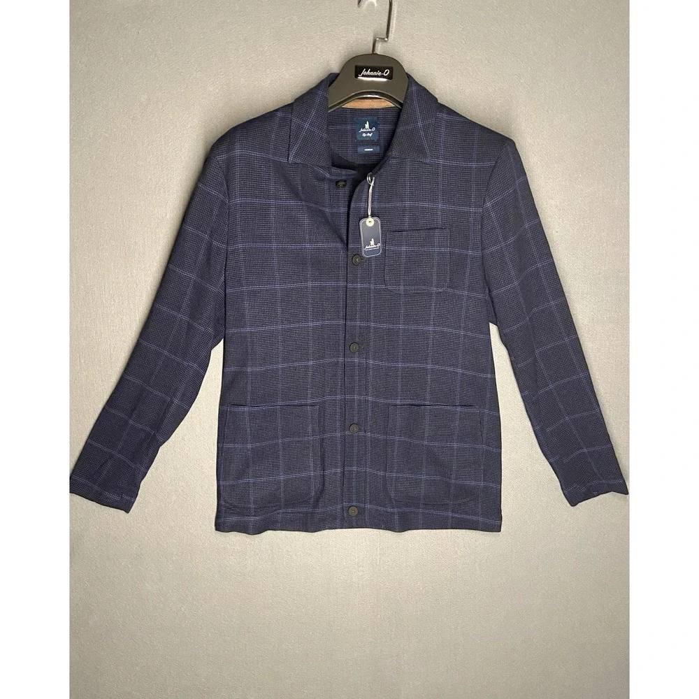 Johnnie-O Top Shelf Designer Men's Navy Plaid Blazer Size M